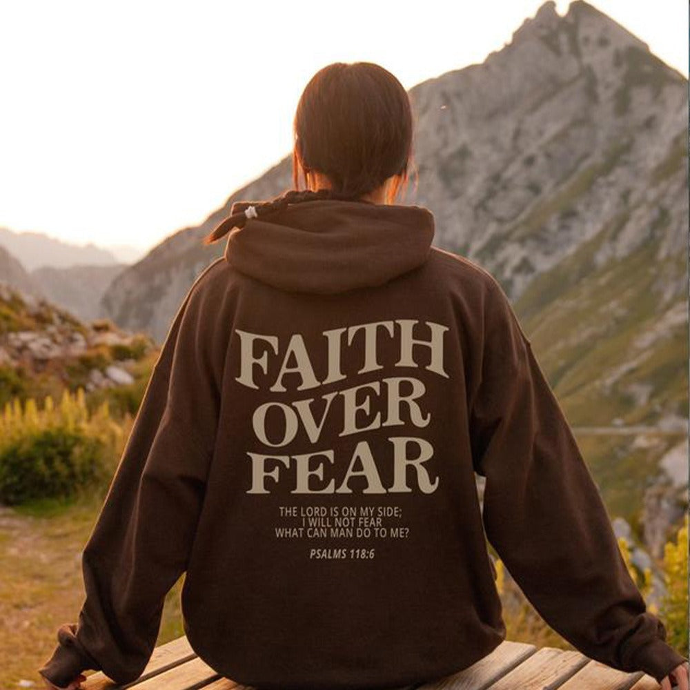 Faith Over Fear Christian Hoodie - DreamBrothers