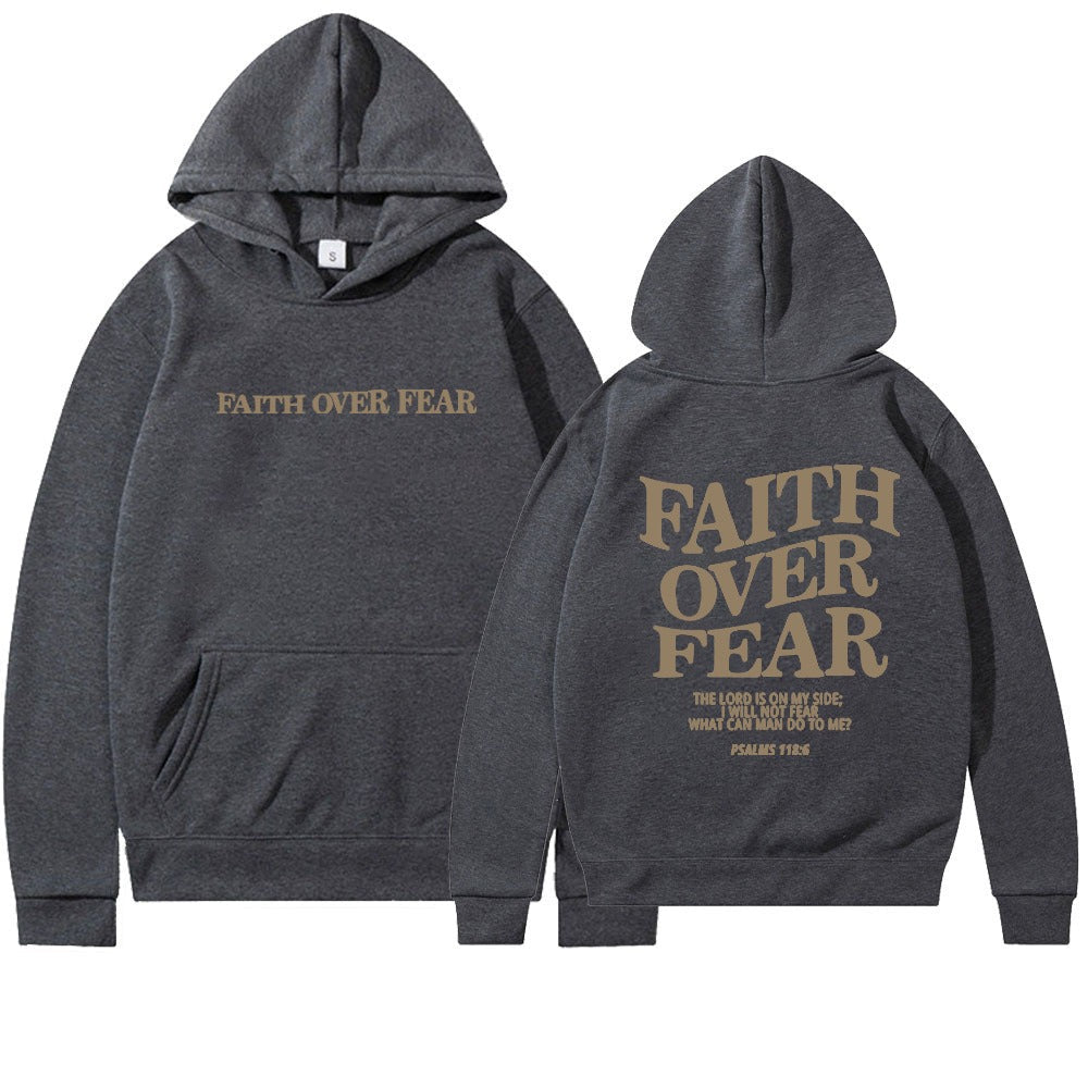 Faith Over Fear Christian Hoodie - DreamBrothers