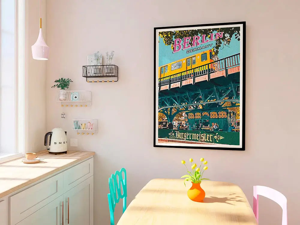Berlin Burgermeister Vintage Poster - Retro 90s Kreuzberg U-Bahn Wall Art - DreamBrothers