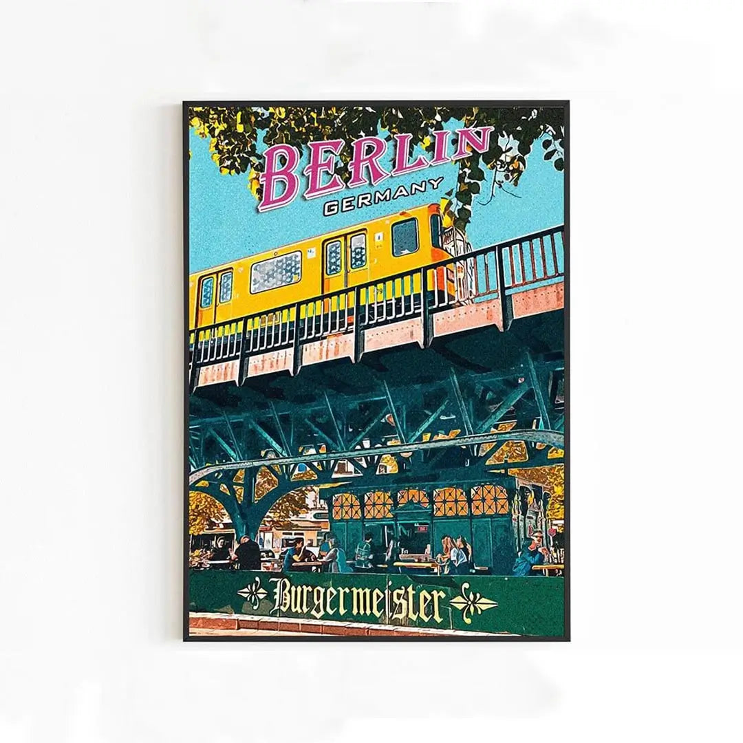 Berlin Burgermeister Vintage Poster - Retro 90s Kreuzberg U-Bahn Wall Art - DreamBrothers