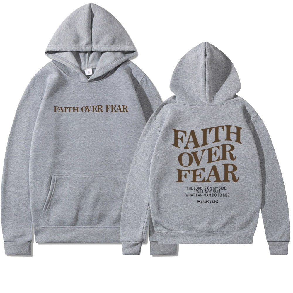 Faith Over Fear Christian Hoodie - DreamBrothers