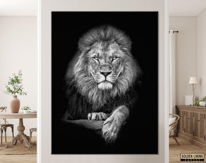 Lion in Black & White | Canvas - DreamBrothers