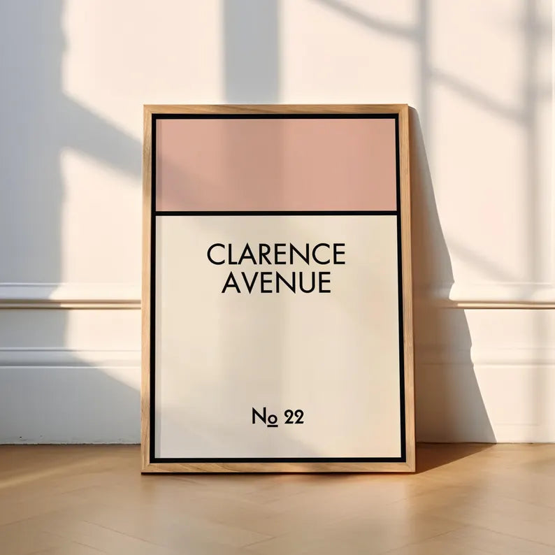 Custom Monopoly Style Address Print - New Home Gift - DreamBrothers