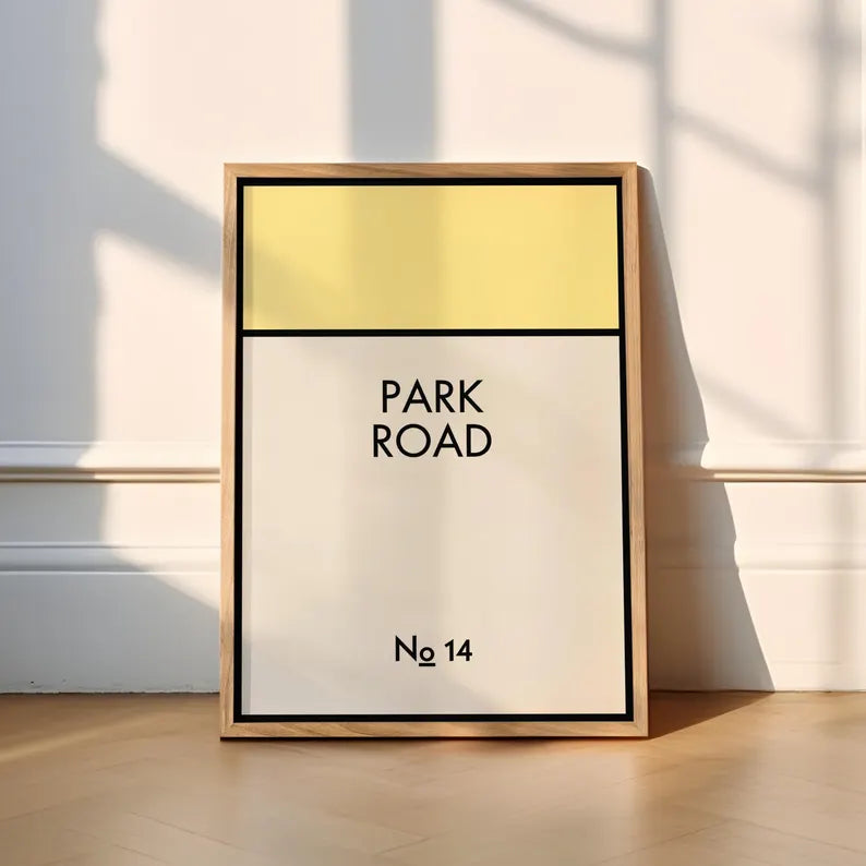 Custom Monopoly Style Address Print - New Home Gift - DreamBrothers