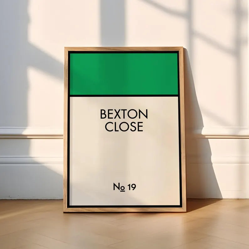 Custom Monopoly Style Address Print - New Home Gift - DreamBrothers