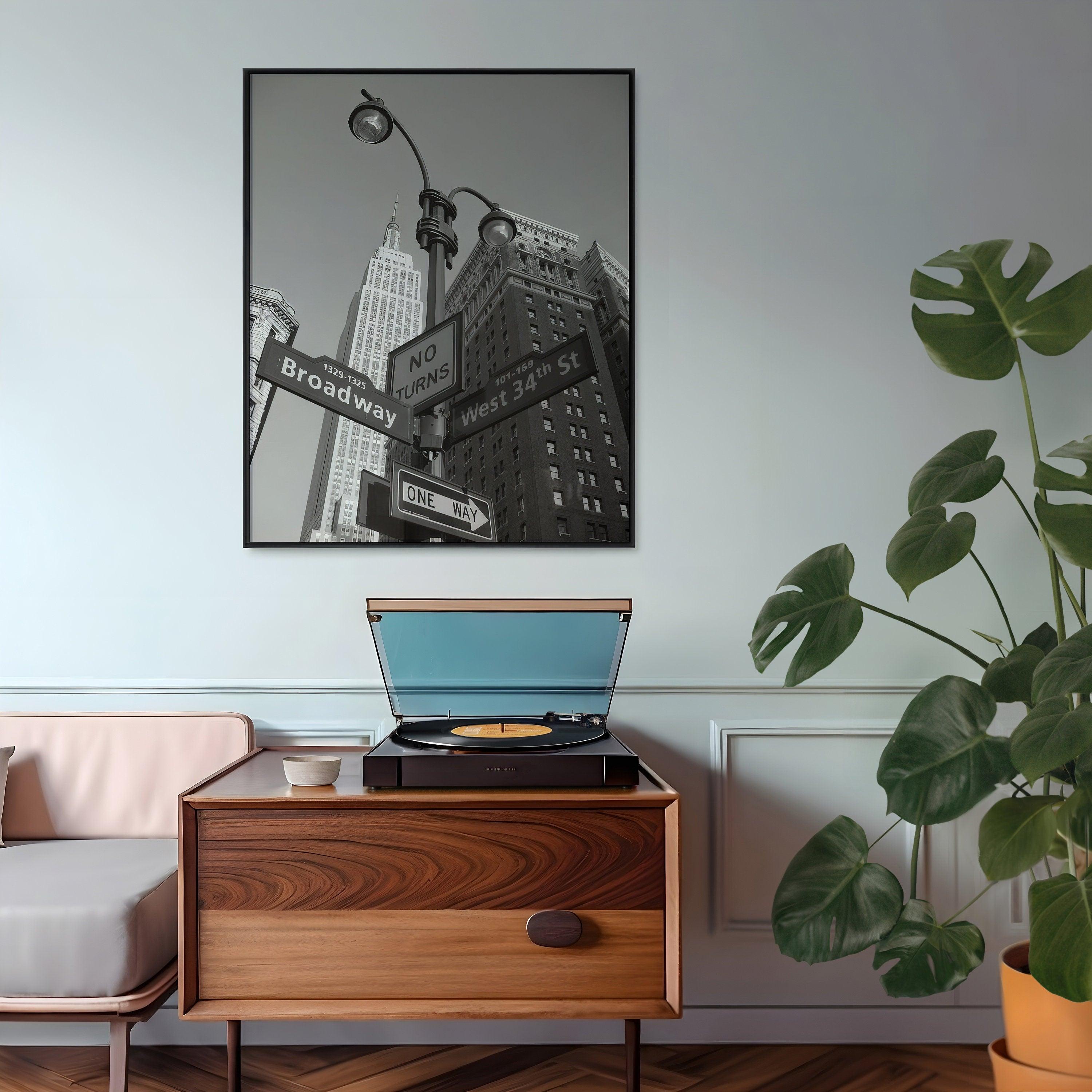 Broadway Print, New York City Vintage Poster, Empire State Building Print, Aesthetic Vintage Poster, Black And White Printable Photo, B&W - DreamBrothers