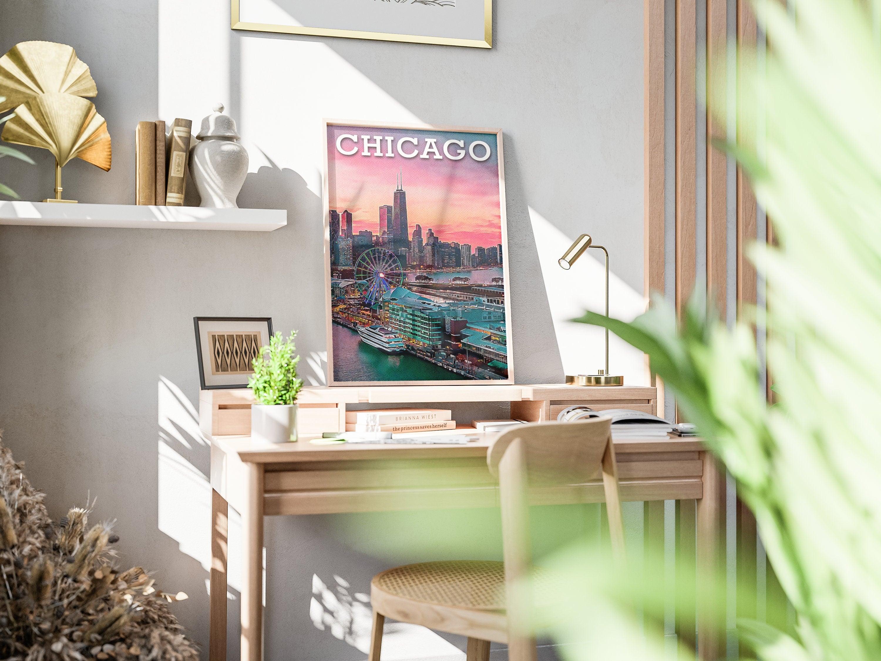 Chicago Colorful Skyline | Poster - DreamBrothers
