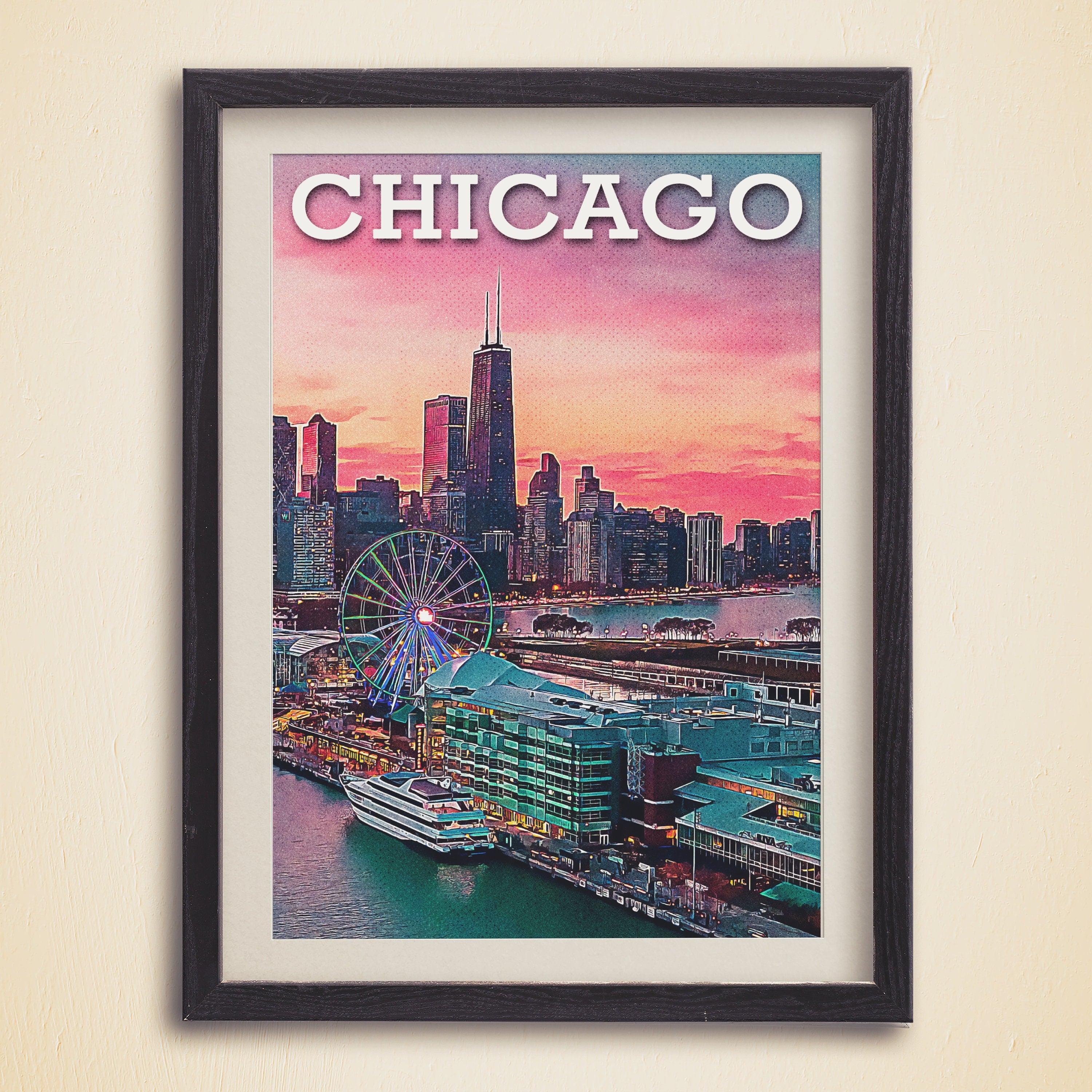 Chicago Colorful Skyline | Poster - DreamBrothers