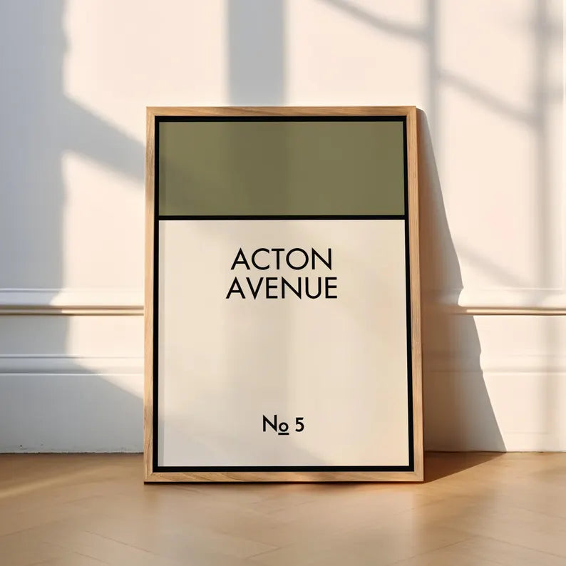 Custom Monopoly Style Address Print - New Home Gift - DreamBrothers