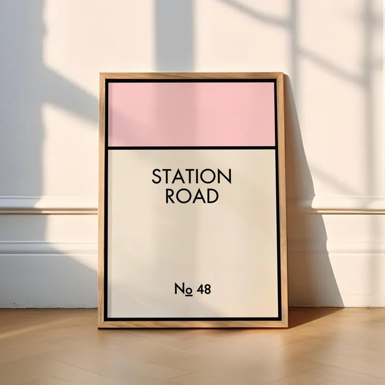 Custom Monopoly Style Address Print - New Home Gift - DreamBrothers